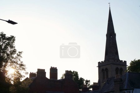 Foto de Road en Bedford City of England. El disparo fue capturado con la cámara de Drone desde gran altitud el 28 de agosto de 2023. - Imagen libre de derechos