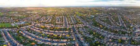 Photo for Aerial View of Luton City of England, UK During Sunset. Captured on October 27th, 2023 - Royalty Free Image