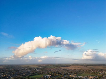 Photo for Aerial View of Luton City of England, UK During Sunset. Captured on October 26th, 2023 - Royalty Free Image