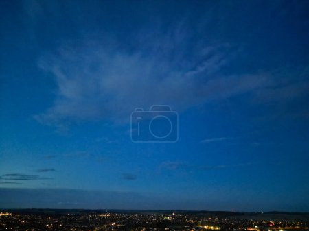 Photo for High Angle Residential District of Luton City During Sunrise Morning. Luton, England UK. Captured on October 28th, 2023 - Royalty Free Image