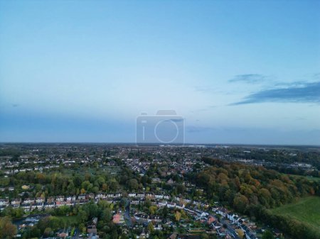 Photo for Aerial View of Luton City of England, UK During Sunset. Captured on November 1st, 2023 - Royalty Free Image