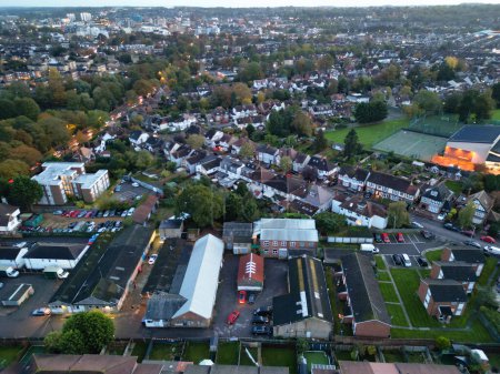Photo for Aerial View of Luton City of England, UK During Sunset. Captured on November 1st, 2023 - Royalty Free Image