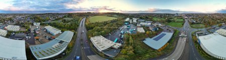 Foto de Vista aérea del polígono industrial en Hemel Hempstead Town of England Gran Bretaña, Reino Unido. Fue capturado el 5 de noviembre de 2023 - Imagen libre de derechos