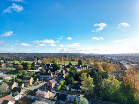 Photo for High Angle Beautiful Footage of North Luton Leagrave Town of England UK During Mostly sunny Day. The Footage Was Captured with Drone's Camera on November 7th, 2023 - Royalty Free Image