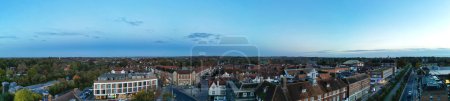 Photo for Beautiful High Angle Panoramic View of Letchworth Garden City of England UK During Sunset. The Footage Captured with Drone's Camera on November 11th, 2023 - Royalty Free Image