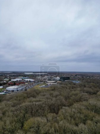 Téléchargez les photos : High Angle View of Corby City of Northamptonshire Angleterre Royaume-Uni. novembre 1st, 2023 - en image libre de droit