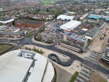 Téléchargez les photos : High Angle View of Corby City of Northamptonshire Angleterre Royaume-Uni. novembre 1st, 2023 - en image libre de droit