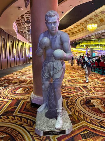Photo for Las Vegas, Nevada - March 13, 2023 - Muhammad Ali sculture inside the Caesar's Palace Casino on the Las Vegas Strip - Amazing decor - Royalty Free Image
