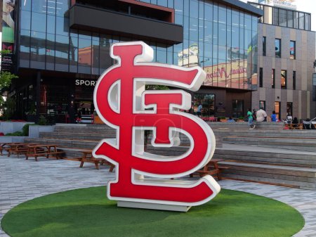 Photo for St. Louis, Missouri - June 21, 2023: Cardinals Ballpark Village in Downtown STL - Royalty Free Image