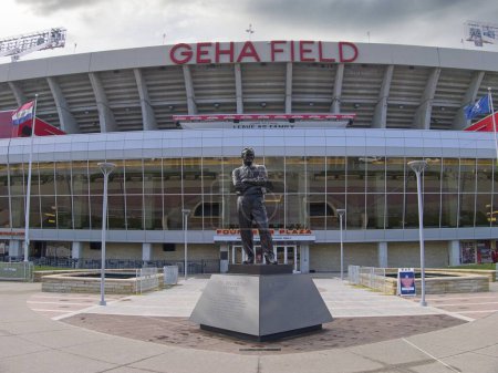 Photo for Kansas City, Missouri - December 28, 2023: GEHA Field at Arrowhead Stadium - KC Chiefs Football - Royalty Free Image