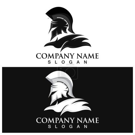 Photo for Spartan helmet fighter icon vector illustration template design - Royalty Free Image