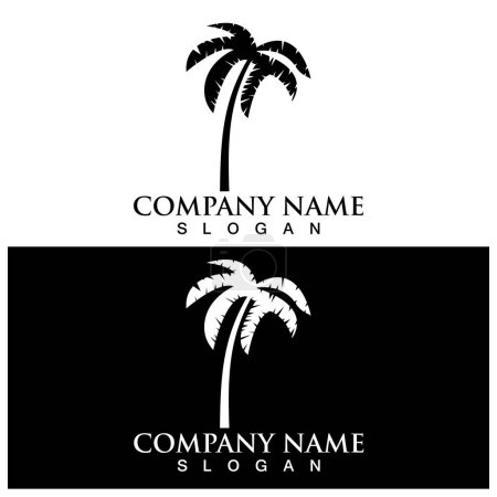 Photo for Palm tree summer logo template vector illustration - Royalty Free Image
