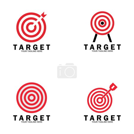 set of target vector logo icon illustration template design