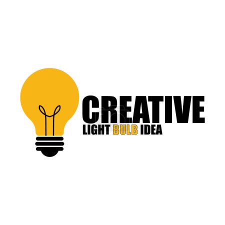 Illustration for Bulb creative idea icon vector illustration template design - Royalty Free Image