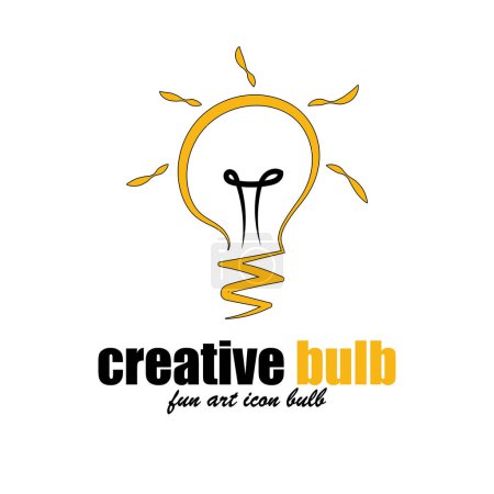 Illustration for Bulb creative idea icon vector illustration template design - Royalty Free Image