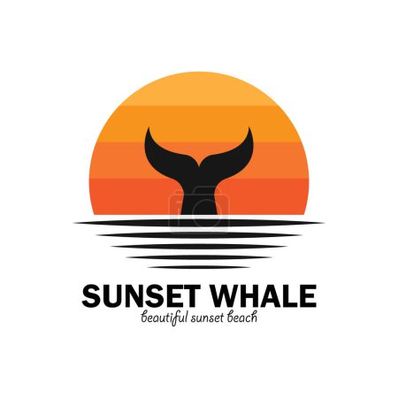 Photo for Whale and sun icon vector illustration template design - Royalty Free Image