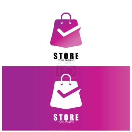 Photo for Store bag icon vector illustration template design - Royalty Free Image