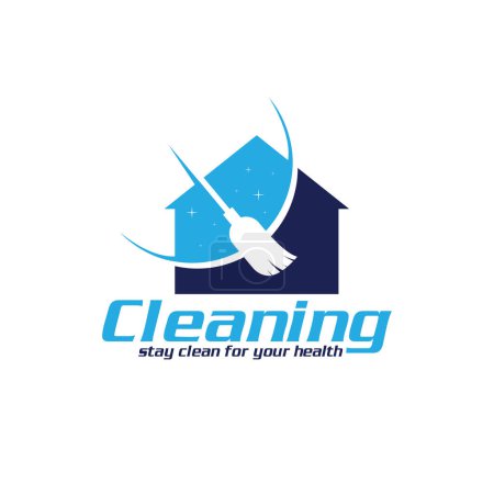 Photo for Cleaning Creative Concept Logo Design Template - Royalty Free Image