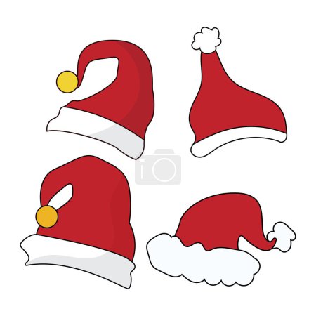 Photo for Santa hat Christmas icon vector illustration template design - Royalty Free Image