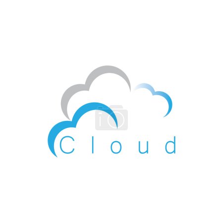 Photo for Cloud Logo And Symbol Icon template vector icon illustration - Royalty Free Image