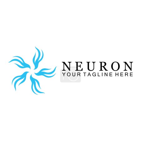 Ilustración de Neurona logo vector icono vector ilustración plantilla diseño - Imagen libre de derechos