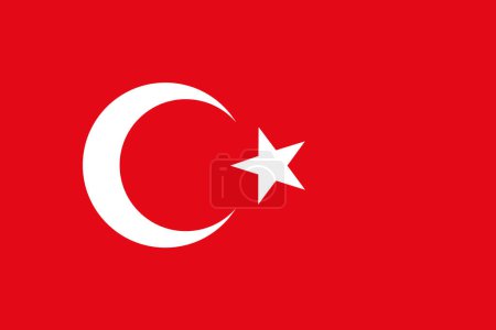 Illustration for Turkey flag vector illustration design - Royalty Free Image
