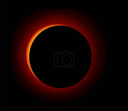 Illustration vectorielle d'éclipse. Concept d'astronomie. Illustration vectorielle