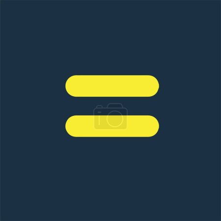 Illustration for Equals symbol. Basic mathematical symbol sign. Calculator button icon. business finance concept in vector. isolated on dark blue background. - Royalty Free Image