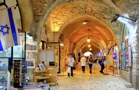 Photo for Israel. Jerusalem. Shops with souvenirs in the old city of Jerusalem. - Royalty Free Image