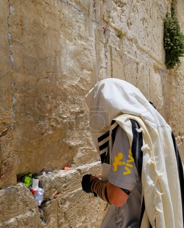 Photo for Israel. Jerusalem. Western wall.Prayer at the Western Wall.Israel is a place of attraction for pilgrims from all over the world. - Royalty Free Image