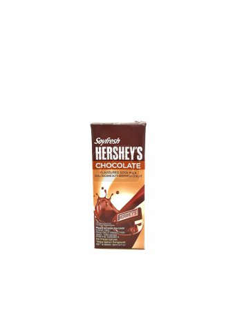 Photo for Kuala Lumpur, Malaysia in May 2023. Isolated white photo of Flavored soya milk Soyfresh Hershey's Chocolate. - Royalty Free Image