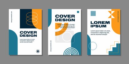 Ilustración de Set of minimal cover design background - Imagen libre de derechos