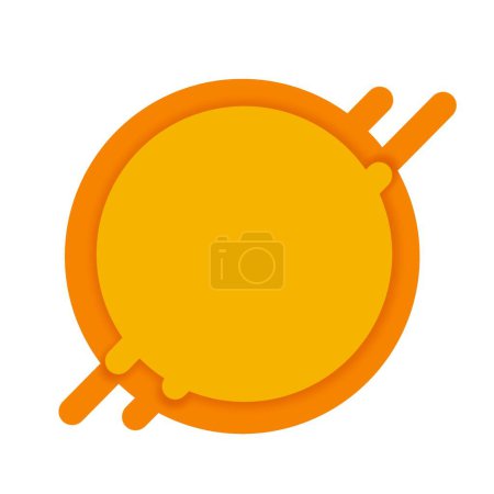 orange round button on background