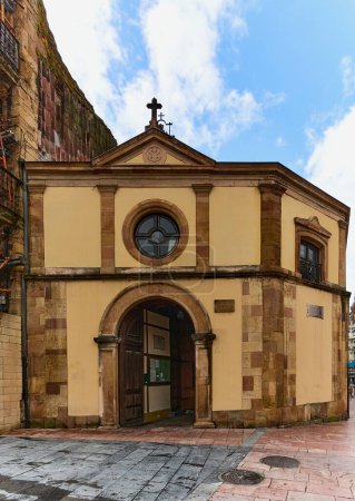 Photo for Oviedo, Spain - September 4, 2020: Chapel of the Balesquida in Oviedo, Asturias Spain founded in 1232 headquarters of the Brotherhood of the Balesquida. The chapel is built in baroque style. - Royalty Free Image