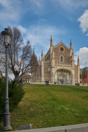 Photo for Madrid, Spain - September 5, 2023: San Jeronimo el Real (Saint Jerome the Royal) Roman Catholic church of the 16th century in the center of Madrid (Spain), next to the Prado Museum. - Royalty Free Image