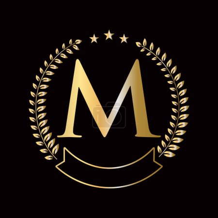 Lettre initiale M Concept de logo pour l'éducation, l'université et l'académie Symbole