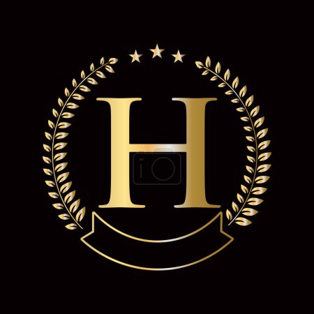 Letra Inicial H Logo Concepto para Educación, Universidad y Academia Símbolo