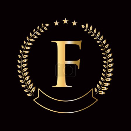 Initial Letter F Logo Konzept für Bildung, Universität und Akademie Symbol