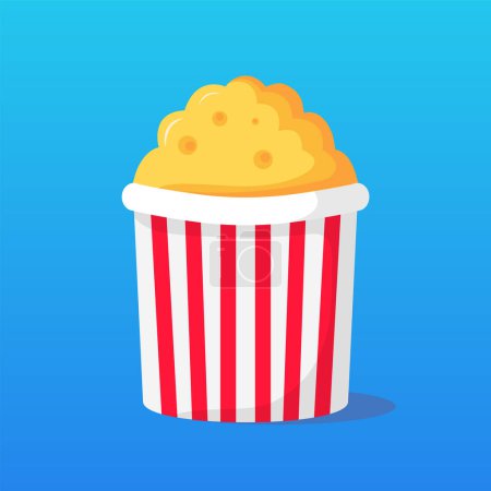 Photo for Popcorn Bucket Isolated Icon Food Snack Vector Illustration - Royalty Free Image