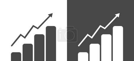 Photo for Market Growth Statistic Isolated Flat Icon Vector Illustration - Royalty Free Image