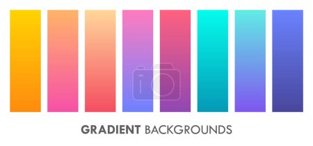 Photo for Soft Colorful Gradient Background Set Web Graphic Vector Element - Royalty Free Image