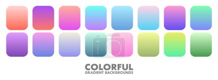 Photo for Soft Colorful Gradient Palette Background Vector Set - Royalty Free Image