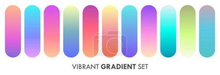 Photo for Colorful Soft Gradient Backdrop Set Vector Illustration - Royalty Free Image