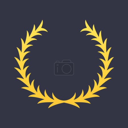 Photo for Royal Golden Laurel Wreath Icon Isolated Vector Illustration - Royalty Free Image