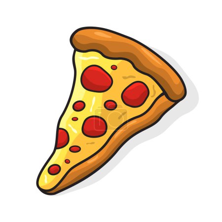 Photo for Pizza Slice Isolated Cartoon Design Fast Food Vector Illustration - Royalty Free Image