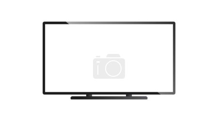 Photo for Realistic LCD LED TV White Display Vector Mockup Illustration - Royalty Free Image