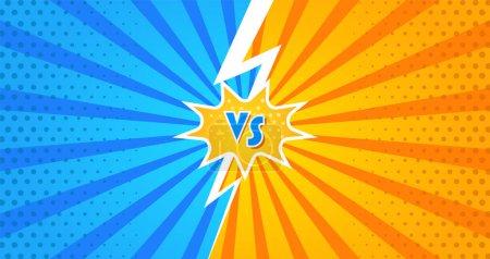 Photo for Versus Retro Elements Product Comparison Background Vector Illustration - Royalty Free Image