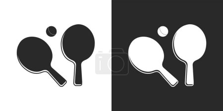 Photo for Black And white Table Tennis Game Equipment Vector Illustration - Royalty Free Image