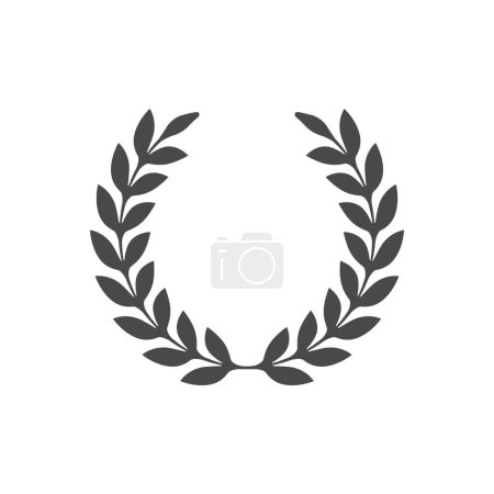 Photo for Floral Victory Laurel Wreath Vector Icon Illustration - Royalty Free Image