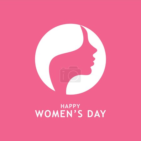 Photo for Happy Women's Day Social Media Background Vector Illustration - Royalty Free Image